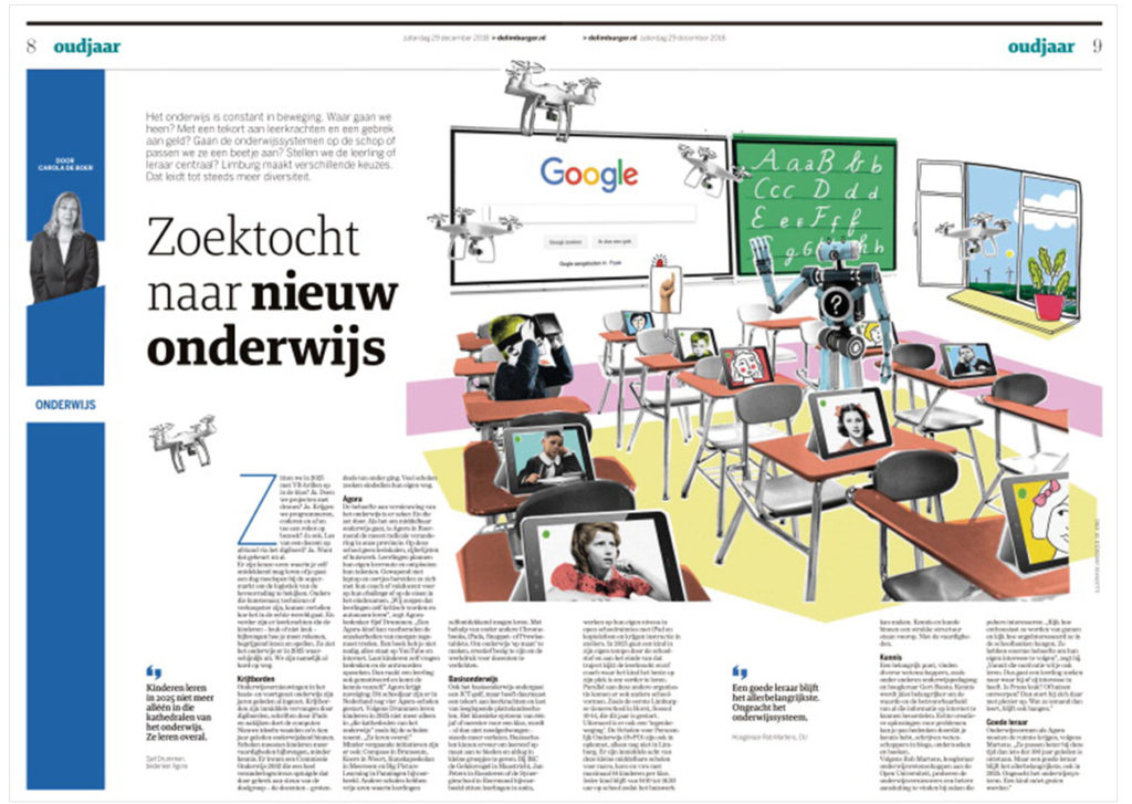 De Limburger Future Section Appendix bijlage krant newspaper nieuws journalistiek editorial Veronique de Jong graphic design illustration